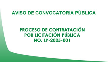 Aviso de convocatoria proceso de contratación por licitación pública no. lp-2025-0011